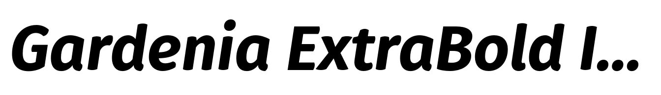 Gardenia ExtraBold Italic